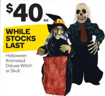 Woolworths Halloween Animated Deluxe Witch or Skull offer