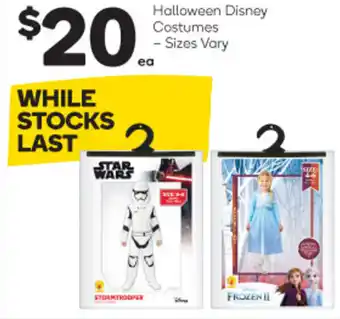 Halloween Disney Costumes Sizes Vary