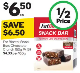 Woolworths Fat Blaster Snack Bars Chocolate Crunch 150g Pk 5# offer