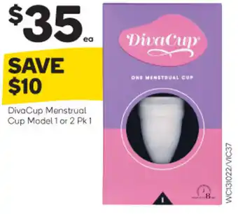 DivaCup Menstrual Cup Model 1 or 2 Pk 1