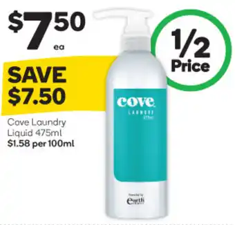 Woolworths Cove Laundry Liquid 475ml offer
