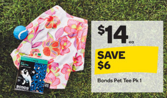 Woolworths Bonds Pet Tee Pk 1 offer