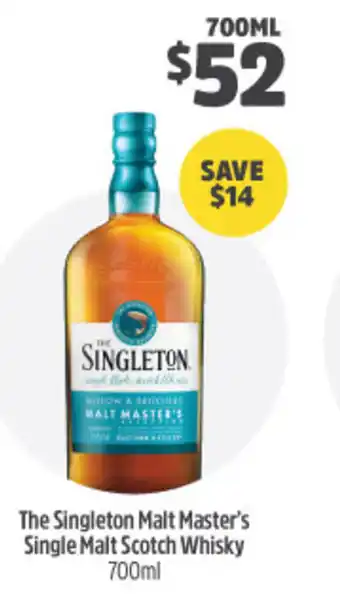 Woolworths The Singleton Malt Master's Single Malt Scotch Whisky 700ml offer