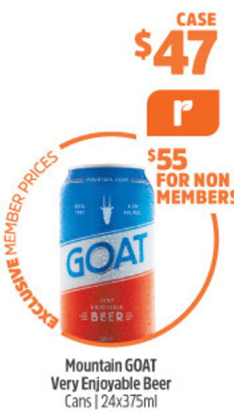 Mountain Goat Very Enjoyable Beer 24x375ml