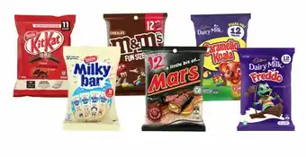 1/2 Price on Nestle, Cadbury or Mars Sharepacks