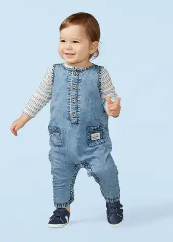 BIG W Dymples Lightweight Acid Wash Denim Onesie offer