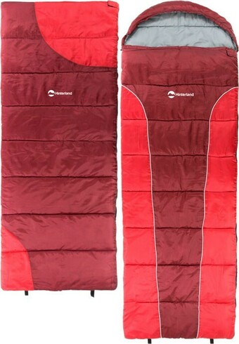 BIG W Hinterland Camper or Hooded Sleeping Bags - Red offer