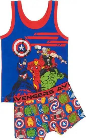 BIG W Avengers Kids Singlet and Trunk Set offer