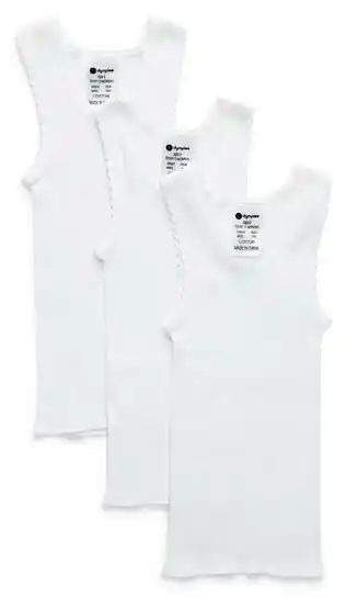 BIG W Dymples 3-Pack Vest - White offer