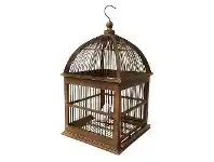 LivingStyles Isabella Wooden Bird Cage, Antique Brown offer