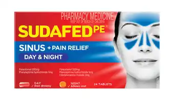 Pharmacy4Less Sudafed pe day & night sinus & pain relief 24 tablets offer