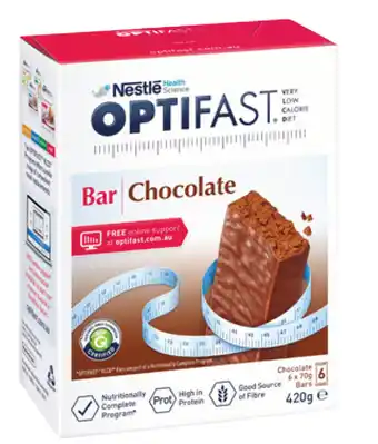Pharmacy4Less Optifast vlcd bar chocolate flavour 6 x 70g offer