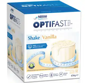 Pharmacy4Less Optifast vlcd shake 12 x 53g vanilla flavour offer