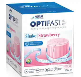 Pharmacy4Less Optifast vlcd shake 12 x 53g strawberry flavour offer