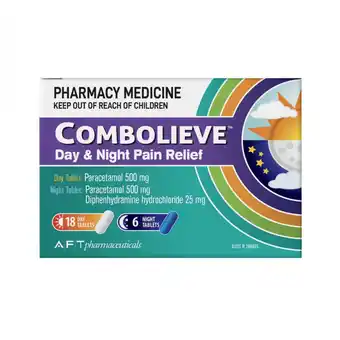 Pharmacy4Less Combolieve day and night pain relief 24 tablets offer