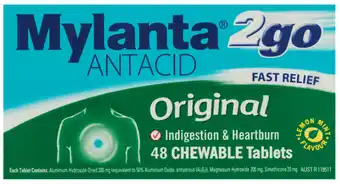 Pharmacy4Less Mylanta 2go original 48 chewable tablets offer