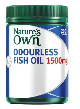 Pharmacy4Less Nature’s own odourless fish oil 1500mcg 200 capsules offer