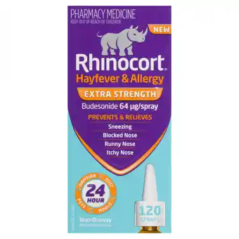 Pharmacy4Less Rhinocourt hayfever & allergy nasal spray 64mcg 120 doses offer