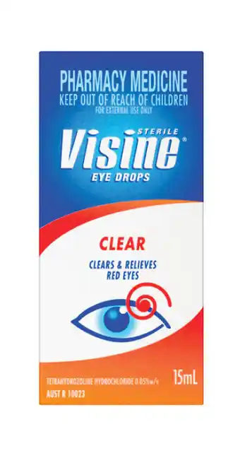 Visine clear eyedrops 15ml