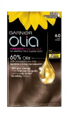 Pharmacy4Less Garnier olia permanent hair colour 6.0 light brown offer