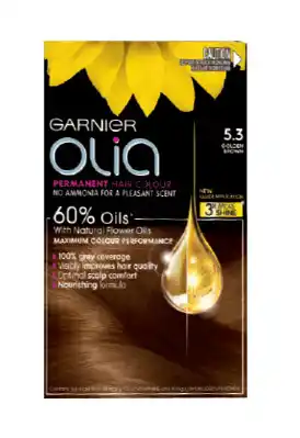 Pharmacy4Less Garnier olia permanent hair colour 5.3 golden brown offer