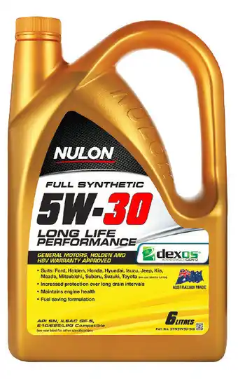 SuperCheap Auto Nulon 6l engine oils - full synthetic long life 5w-30 offer