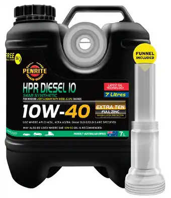 SuperCheap Auto Penrite 7l hpr diesel engine oils - hpr diesel 10 offer