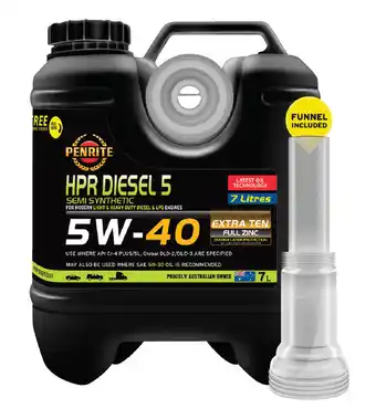 SuperCheap Auto Penrite 7l hpr diesel engine oils - hpr diesel 5 offer