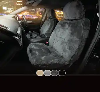 SuperCheap Auto Gold cloud sheepskin front seat covers offer