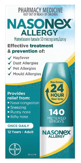 Ramsay Pharmacy Nasonex allergy 50mcg 140 dose offer