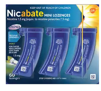 Nicabate minis 1.5mg 60 lozenges