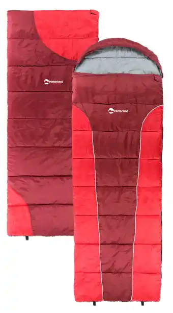 BIG W Hinterland camper or hooded sleeping bags - red offer