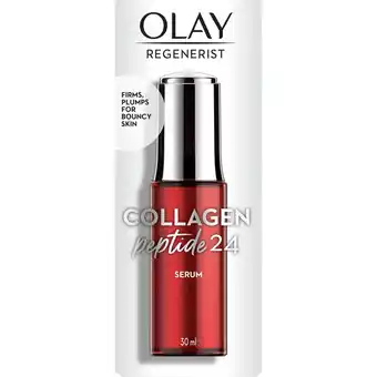 BIG W Olay regenerist collagen peptide 24 face serum 30ml offer