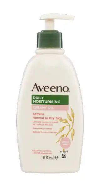 BIG W Aveeno daily moisturising creamy oil 300ml offer