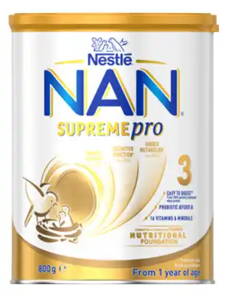 BIG W Nestlé nan supreme pro stage 3 toddler milk 800g offer