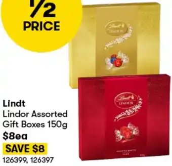 BIG W Lindt Lindor Assorted Gift Boxes 150g offer
