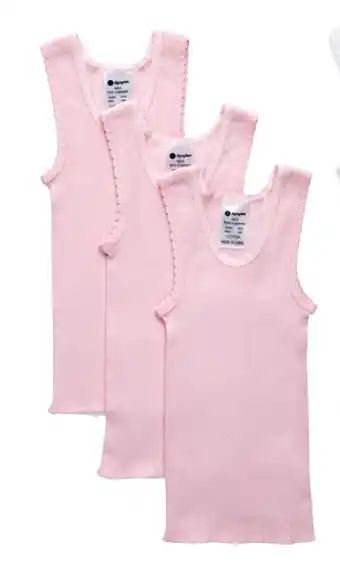 BIG W Dymples 3-pack vests sizes 0000-2 - pink offer