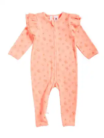BIG W Dymples rib coverall with 2-way zip sizes 00000-0 offer