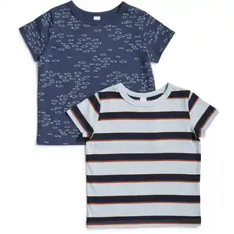 BIG W Dymples 2-pack organic cotton tees sizes 000-2- blue offer
