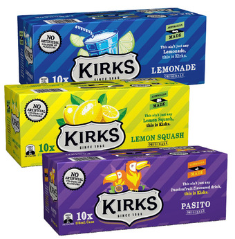 BIG W Kirks 10-pack can varieties 375ml offer