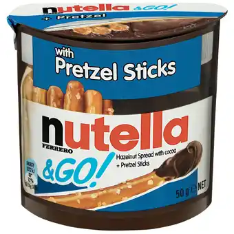 BIG W Nutella & go! with pretzel sticks 50g offer