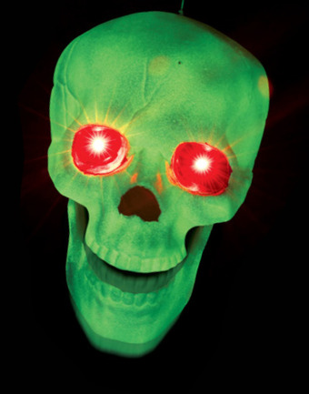 BIG W Animated 19cm glow in the dark skeleton head offer
