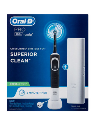 BIG W Oral-b pro 100 crossaction electric toothbrush - black offer