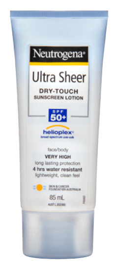 BIG W Neutrogena ultra sheer body lotion spf 50+ 85ml offer