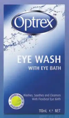 Optrex fresh eyes liquid eye wash bath 110ml
