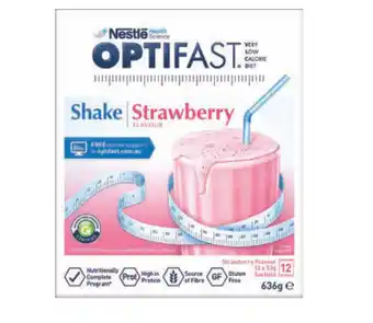 Chemist Warehouse Optifast vlcd shake strawberry 12 x 63g offer