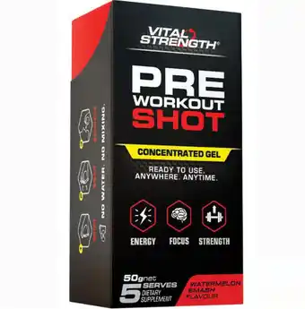 Chemist Warehouse Vitalstrength pre workout shot 5 serves offer