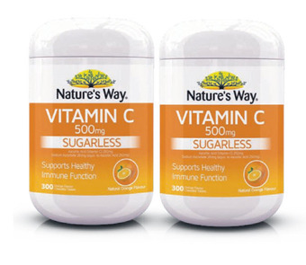 Chemist Warehouse Nature’s way vitamin c 500mg sugarless 300 tablets offer