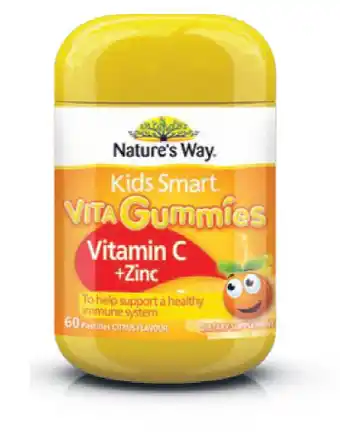 Chemist Warehouse Nature's way kids smart vita gummies vitamin c + zinc 60 pastilles offer