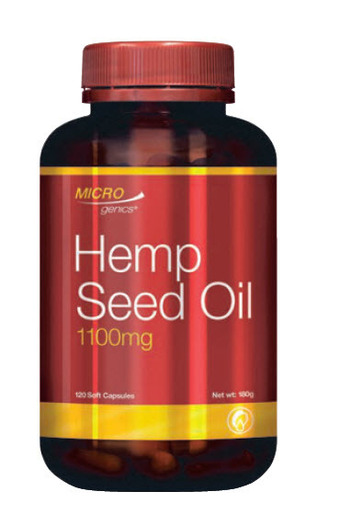 Microgenics hemp seed oil 1100mg 120 capsules